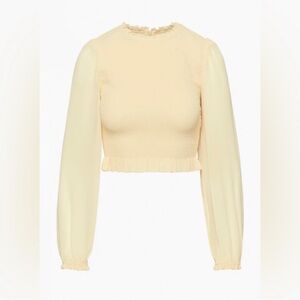 NWT Wilfred Aritzia Tapioca Yellow Tempest Blouse